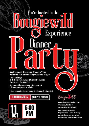 The Bougie Wild Experience Dinner Party is an evening of good food for the body and good food for the soul — created especially for women who are ready to step boldly into the next level of their lives.