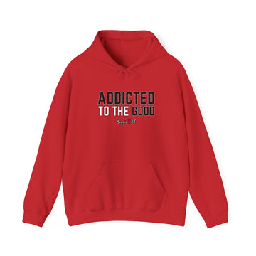 Addicted to the Good - Unisex Heavy Blend™ Hoodie - Vibrant Orange Sweatshirt for Comfort and Style