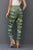 Camouflage Pocket Casual Pants with Side Slits
