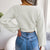 Tie-Front Rib-Knit Cropped Sweater