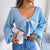 Tie-Front Rib-Knit Cropped Sweater